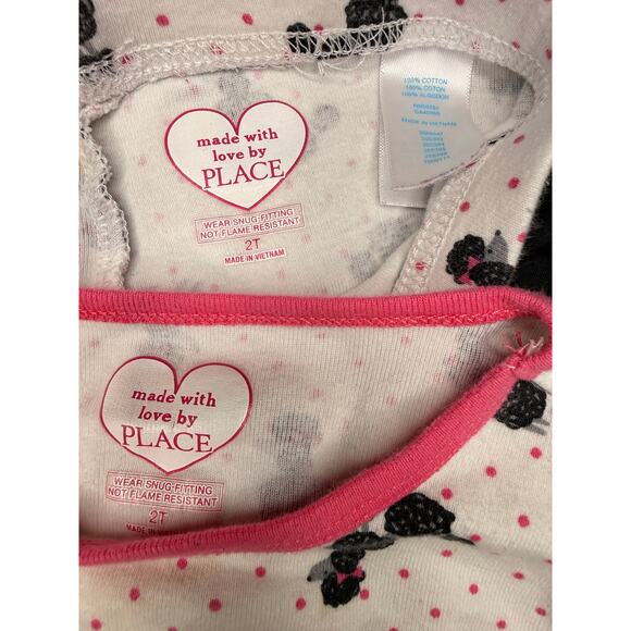 The Children’s Place Toddler Girls 2T Pajama Set Bundle Owls & Poodles - Picture 7 of 7
